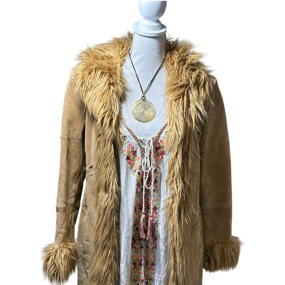 70s Boho Embroidered Maxi Dress (Gianni Bini) - Picture 2 of 7